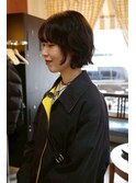 髪質改善ミニボブウルフボブ顔まわりレイヤーカットブリーチなし