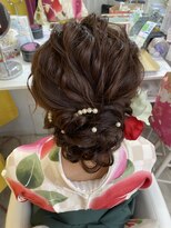 ハナココ 水戸店(hana Coco)&nbsp;下めアップ 袴着付け 卒業 和装ヘア 水戸 大工町
