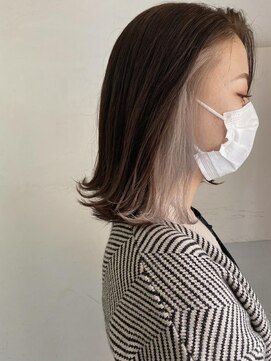 キャンバス バイ ネオリーブ 横浜西口(Canvas by neo.) インナーカラー イヤリングカラー ホワイト【sk】