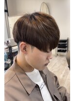 クレスト 近江八幡店(CREST)&nbsp;マッシュツーブロックメンズパーママッシュウルフメンズカット