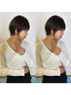 ロンド ストラーダ 心斎橋(Lond strada) ショート×ハイライト白髪ぼかし×シルキーベージュ[心斎橋]