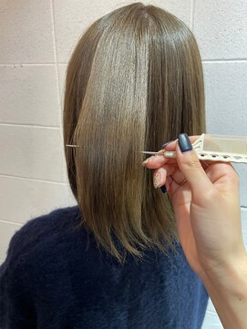 チェリッシュ(Cherish) ナチュラル透け感カラーアッシュツヤ髪髪質改善ミディアム