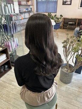 マイ ヘア デザイン 岡崎(MY hair design) 岡崎/東岡崎/ハイトーンカラー 前髪パーマ ぱっつん前髪