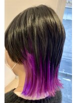 アズールサン 草加西口店(azule-sun)&nbsp;インナーカラー　パープル　イメチェン　【草加】