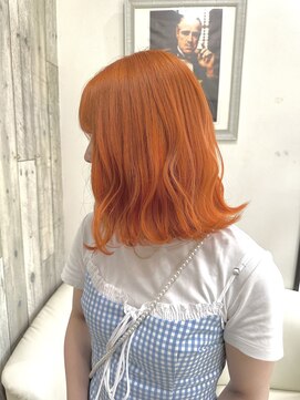 トムキャット(TOM CAT) 夏カラー ボブ ケアブリーチ オレンジヘア