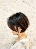 耳かけボブ/オリーブベージュボブ/秋色