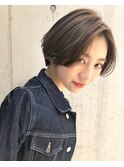毛流れパーマ　ハンサムショート