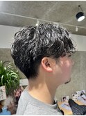 『　センターパート×ソフトシャドウパーマ　』