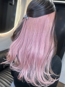 ジゼル(GiseL) 、インナーカラー ピンク ケアブリーチ
