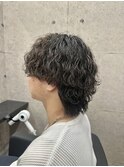 マッシュウルフ波巻パーマ♪