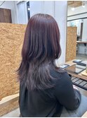 くびれ アプリコットオレンジ 夏のヘアアレンジハイライトカラー