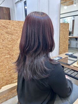 ファルベ(Farbe) くびれ アプリコットオレンジ 夏のヘアアレンジハイライトカラー