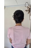 ヘアアレンジ　おだんごヘア　簡単ヘアアレンジ