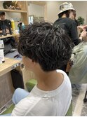 シャドウパーマ×刈り上げマッシュ
