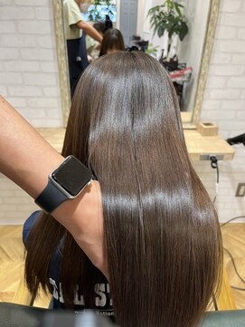 ハクバイジェービー 稲毛(hak by jb) 丸型◎髪質改善カラーで作るアッシュベージュ[稲毛駅/白髪染め]