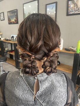 ウェイビー 桜木町店(WAVY) 【WAVY hair set】大人可愛いツインお団子