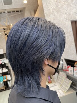 ヘアー ブランコ(hair Blanco) ダブルカラーグレー＆ブルーハイライト