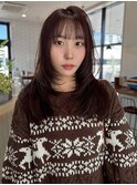 【farfara】レイヤーカット/顔まわりカット/ダークブラウン