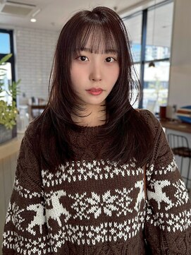 ファルファラ(farfara) 【farfara】レイヤーカット/顔まわりカット/ダークブラウン