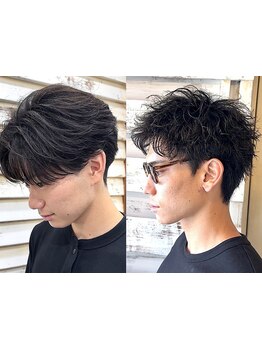 メンズにも人気！扱いやすいニュアンスパーマが好評◎朝起きて手ぐしだけでスタイリングが決まります。