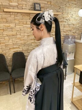 アロマ ヘアー ルーム 新宿店(AROMA hair room) 成人式/卒業式セット☆和装/袴/花冠/ロングポニー/まとめ髪