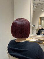 イコール 千葉(equal) 大人ボブ/ワインレッド/切りっぱなしボブ/千葉