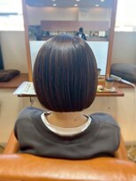 ヘアーブランドジン ティアラ(HAIR BRAND Jin Tiara)&nbsp;艶ボブ×アッシュグレー【松山美容室】