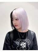 18191インナールーツカラーセミロングレイヤーアンブレラカラー