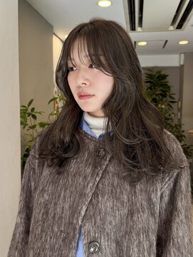 ロニカ 銀座(LOuNICA) オリーブグレージュ/レイヤーヘア/髪質改善/春カラー