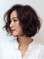 アブニール 柏東口店(AVENIR)&nbsp;ミルクティーブロンド/ダークブルー/デジタルパーマ/柏