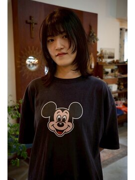 チャプター 問屋町(chapter) ミディアムレイヤーハッシュカット顔まわりレイヤーボブ