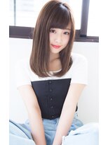 アンジュ ヘアー(Ange hair)&nbsp;アンジュヘアー　流し前髪の毛先ワンカールスタイル