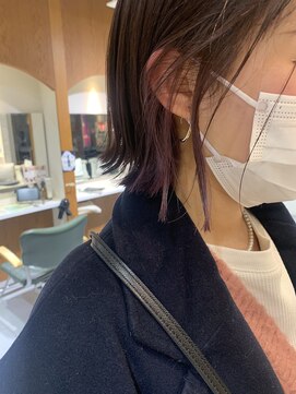 ネオリーブカフ 鶴ヶ峰店(Neolive caff) インナーカラー！カシスピンク