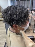 ◇ツーブロックマッシュ/束感/アップバング/メンズパーマ