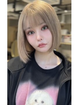 ティア(Tia.) 縮毛矯正/髪質改善トリートメント/ミディアムヘア/グレージュ