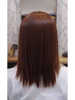 ヘアーカルチャー 小倉台店 HAIR CULTURE ミディアムストレート艶髪レッドブラウンカラー