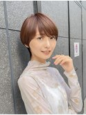 30代40代50代ショートカットショートヘアまるみショート前髪あり