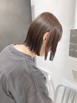 ヲタク(wotaku.)&nbsp;アッシュブラウンブリーチなしカラーベージュカラー切りっぱなし