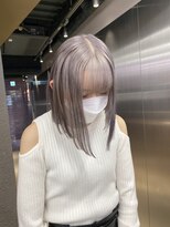 ペレ 栄店(PELE)&nbsp;デザインカラー/レイヤーカット/ウェットヘア/オリーブベージュ