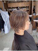【山本智文】白髪ぼかしカラーハイライトウルフ