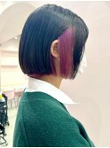 ブリーチインナーカラーイエローカラー前髪カットトリートメント