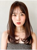 ★ホワイトグレージュミニウルフデジタルパーマチェリーブラウン