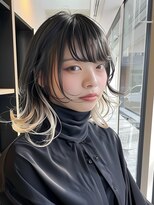 レヴ 草加店(LEV.)&nbsp;イメチェン　外はね　ボブ　美髪　ワイドバング　ブルーブラック