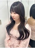 くびれ巻き　ラベンダーカラー　顔まわりカット