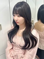 ユーフォリア 渋谷グランデ(Euphoria SHIBUYA GRANDE)&nbsp;くびれ巻き　ラベンダーカラー　顔まわりカット