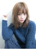 ゆるふわパーマの切りっぱなしレイヤーボブ　20代/30代/40代