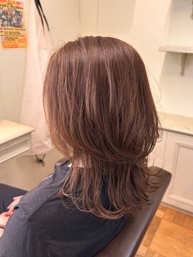 エクファ ヘア リゾート 大津 瀬田店(ex-fa hair resort) くびれヘア/アプリコットオレンジ/ハイライトカラー/大津/瀬田