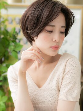 カバーヘアアンドスパ ブリス 浦和(COVER HAIR&SPA bliss) かきあげバングヘルシースタイル丸みショートA0浦和20代30代40代
