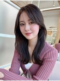 20代30代大人ガーリー/小顔レイヤー/韓国巻き/ココアブラウン