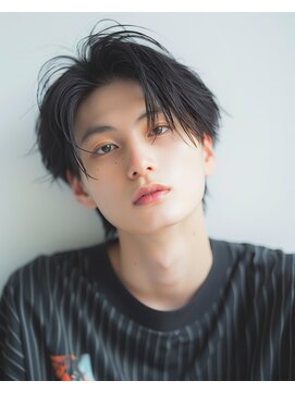 クレオ 片江店(CREO) 韓国風◎小顔リバースセンターパート×暗めカラービジネス